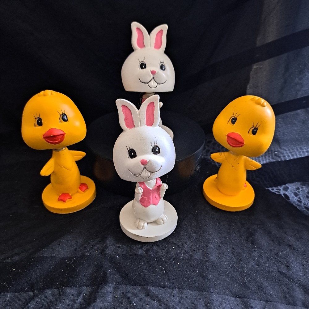 Adorable Vintage Bunny and Duck Toy Set